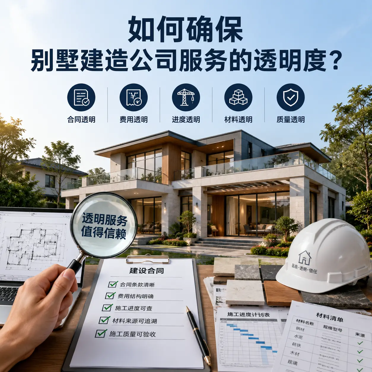 在 三都 如何确保别墅建造公司服务的透明度？