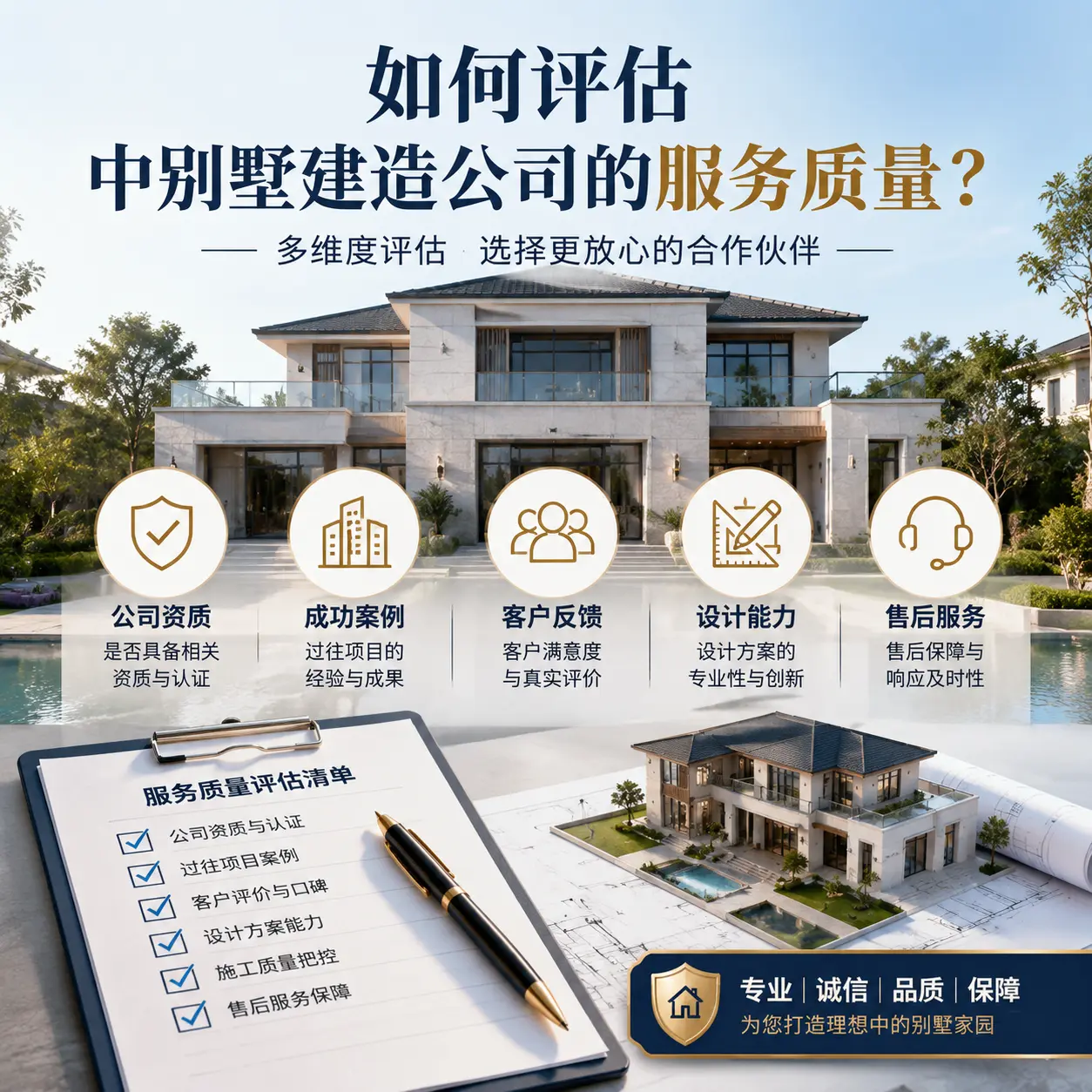 如何评估 三都 中别墅建造公司的服务质量？