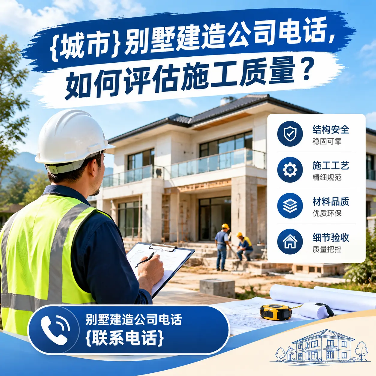 三都别墅建造公司电话,如何评估施工质量?