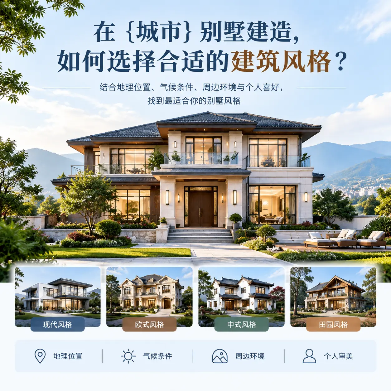 在 三都 别墅建造，如何选择合适的建筑风格？