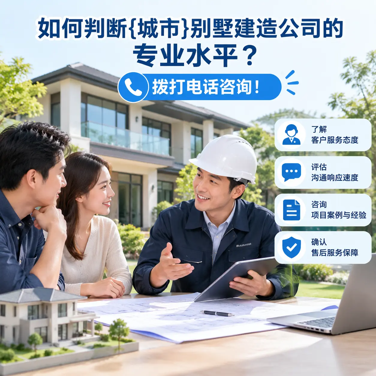 如何判断三都别墅建造公司的专业水平?拨打电话咨询!